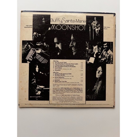 Buffy Sainte-Marie Moonshot 1972 LP Vanguard VSD-79312 VG+ - Picture 2 of 7